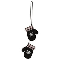 Thumbnail for 2 Set Buffalo Check Snowflake Mitten & Shoe Dangle Ornaments