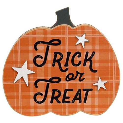 Trick or Treat Pumpkin Easel Sign - The Fox Decor
