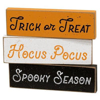 Thumbnail for Hocus Pocus Splattered Skinny Mini Block 3 Asstd - The Fox Decor