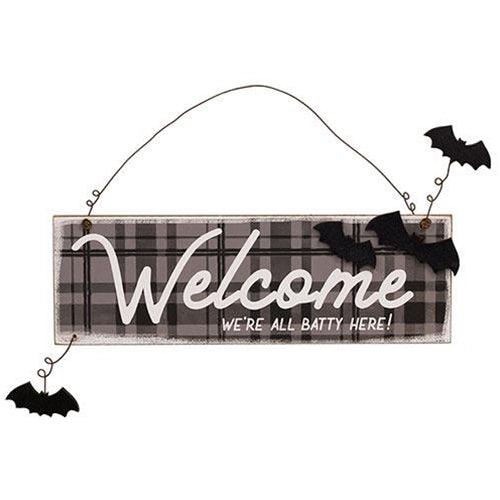 We're All Batty Here Sign Ornament – The Fox Decor