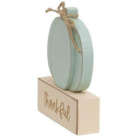 Thumbnail for Thankful Family Blessed Pumpkin on Base 3 Asstd - The Fox Decor
