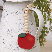 Thumbnail for Natural Beaded Apple Ornament