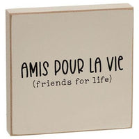 Say It In French Square Block 2 Asstd - The Fox Decor