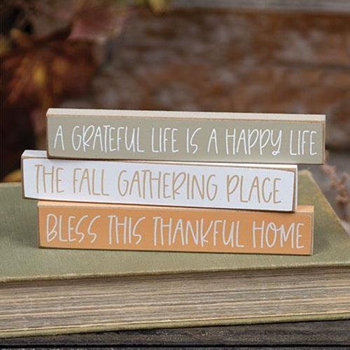 Fall Gathering Mini Stick 3 Asstd - The Fox Decor