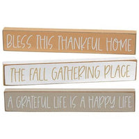 Fall Gathering Mini Stick 3 Asstd - The Fox Decor