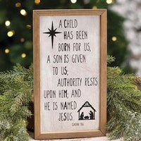 Thumbnail for A Child Is Born Nativity Frame - The Fox Decor
