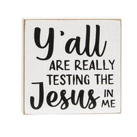 Try Jesus Not Me Square Block 3 Asstd - The Fox Decor