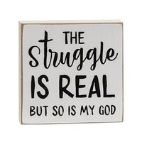 The Struggle Is Real Square Block 3 Asstd - The Fox Decor