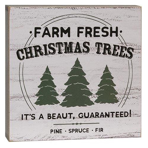 Barnwood Look Vintage Christmas Box Sign 3 Asstd - The Fox Decor