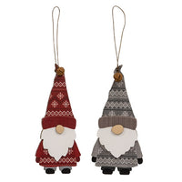 Thumbnail for Layered Wooden Sweater Gnome Ornament 2 Asstd