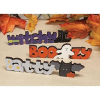 Thumbnail for Boozy Witchy Batty Cutout Word Sitter 3 Asstd - The Fox Decor