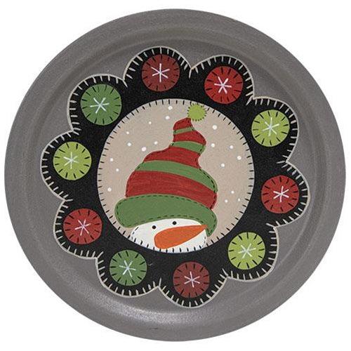 Snowman Penny Mat Plate 2 Asstd - The Fox Decor