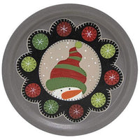 Thumbnail for Snowman Penny Mat Plate 2 Asstd - The Fox Decor