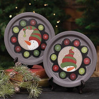 Thumbnail for Snowman Penny Mat Plate 2 Asstd - The Fox Decor
