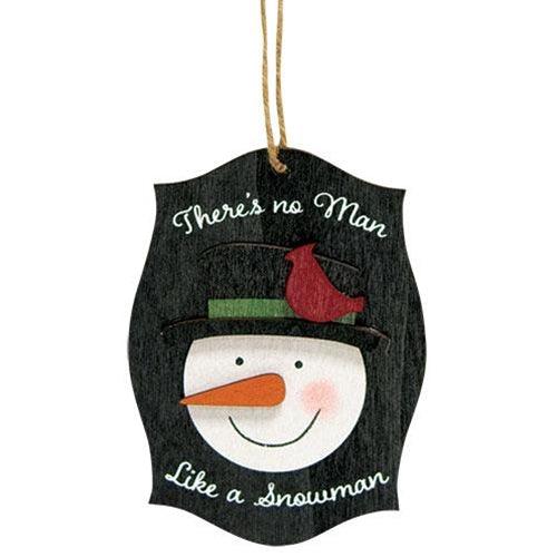 Let's Get Cozy Snowman Ornament 3 Asstd - The Fox Decor