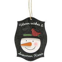 Let's Get Cozy Snowman Ornament 3 Asstd - The Fox Decor