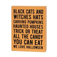 Thumbnail for 2 Set Black Cats & Witches Hats Box Sign with Jack Easel