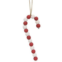Thumbnail for Large Wooden Bead Candy Cane Ornament - The Fox Decor