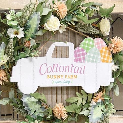 Cottontail Bunny Farm Easter Egg Truck Sign - The Fox Decor