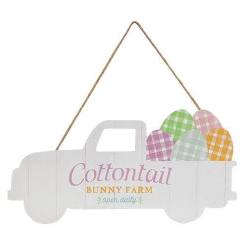 Cottontail Bunny Farm Easter Egg Truck Sign - The Fox Decor