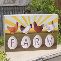 Chickens on Farm Eggs Box Sign - The Fox Decor