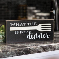 What the Fork is For Dinner Box Sign - The Fox Decor