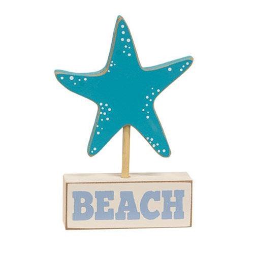 Starfish on Beach Wooden Sitter - The Fox Decor