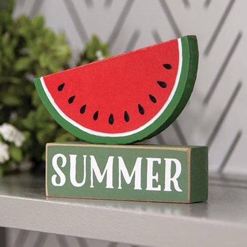 Watermelon on Summer Wooden Sitter - The Fox Decor