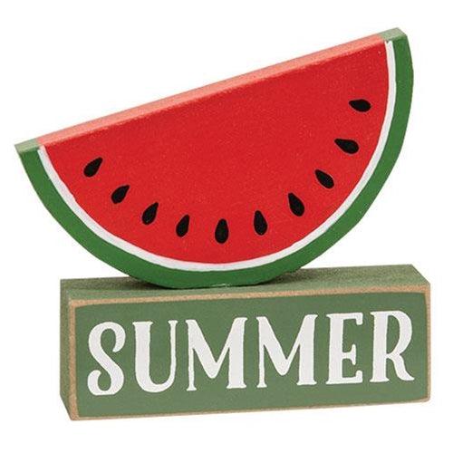 Watermelon on Summer Wooden Sitter - The Fox Decor