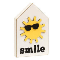 Smile Sunshine w Sunglasses Block Sitter - The Fox Decor