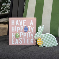 Thumbnail for 2 Set Hoppity Easter & Green Check Chunky Bunny Sitter
