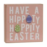 2 Set Hoppity Easter & Green Check Chunky Bunny Sitter - The Fox Decor