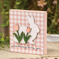 Some Bunny Loves You Bunny & Tulip Block - The Fox Decor