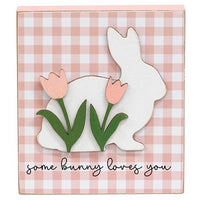 Some Bunny Loves You Bunny & Tulip Block - The Fox Decor