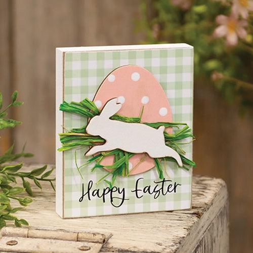 Happy Easter Layered Bunny & Easter Egg Block - The Fox Decor
