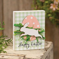 Happy Easter Layered Bunny & Easter Egg Block - The Fox Decor