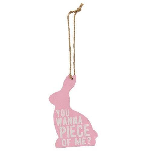 3 Set Bunny Words Wooden Ornaments - The Fox Decor