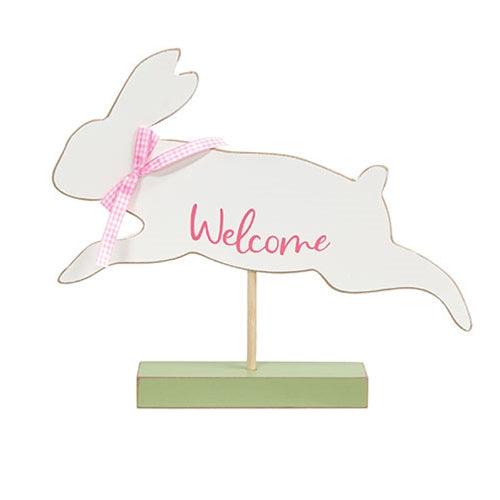Welcome Jumping Bunny on Base - The Fox Decor