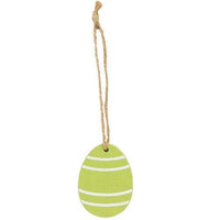 6 Set Wooden Easter Egg Ornaments - The Fox Decor