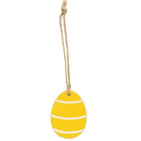 6 Set Wooden Easter Egg Ornaments - The Fox Decor
