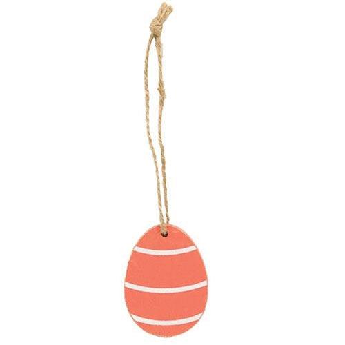 6 Set Wooden Easter Egg Ornaments - The Fox Decor