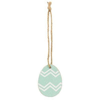 6 Set Wooden Easter Egg Ornaments - The Fox Decor