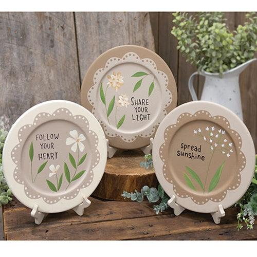 Spread Sunshine Floral Lace Plate 3 Asstd - The Fox Decor