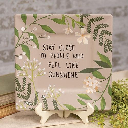 Stay Close To People Square Plate - The Fox Decor