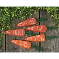 Thumbnail for Easter Words Chunky Carrot Sitter 5 Asstd - The Fox Decor