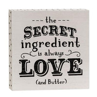 The Secret Ingredient Is Always Love and Butter Block - The Fox Decor