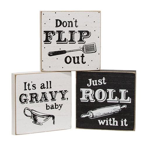 It's All Gravy Square Block 3 Asstd sold individually - The Fox Decor