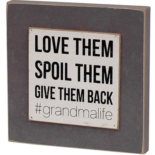 Grandmas Life Layered Block Sign 3 Asstd - The Fox Decor