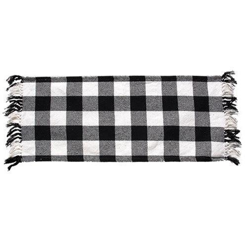 Black & White Buffalo Check Short Runner - The Fox Decor