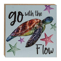 Thumbnail for Chill Turtle Sayings Square Block 2 Asstd - The Fox Decor